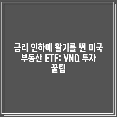 금리 인하에 활기를 뛴 미국 부동산 ETF: VNQ 투자 꿀팁