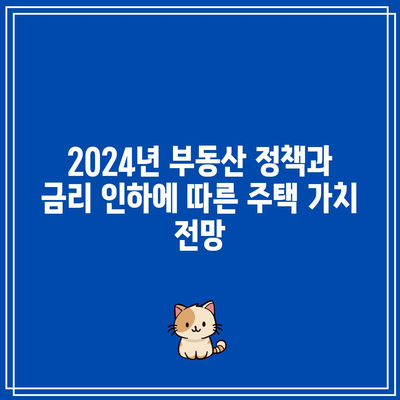 2024년 부동산 정책과 금리 인하에 따른 주택 가치 전망