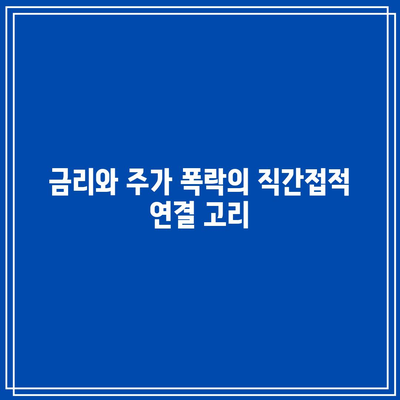 주가 폭락과 부동산 상관관계, 금리 인하와의 연관성