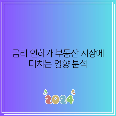 경제 전망과 금리 인하: 부동산 데이터 분석