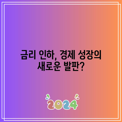 금리 인하 : 주식 매수, 부동산 탈출 신호?