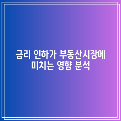 금리 인하와 부동산주 주가 간의 상관 관계