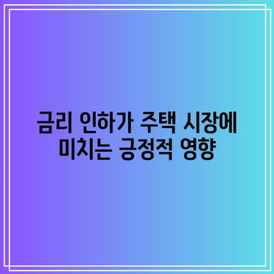 대출 이자가 줄었다고? 금리 인하가 부동산에 미치는 영향