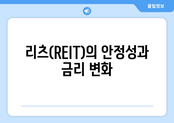 금리 인하로 리츠(REIT) 투자 고려하기