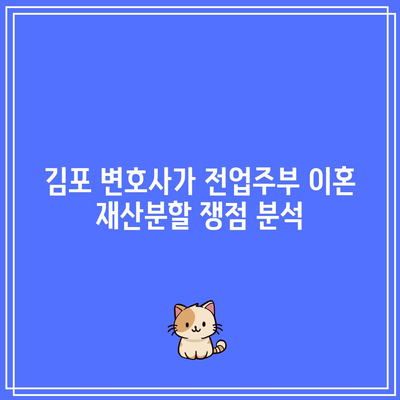 김포 변호사가 전업주부 이혼 재산분할 쟁점 분석