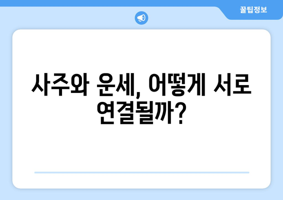 무료 사주풀이 사이트 확인 가이드 | 사주, 타로, 운세, 무료 서비스"