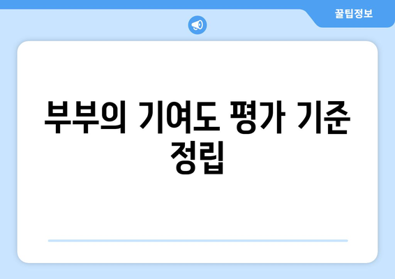 이혼 재산분할 기여도 산정 과정: 단계별 설명