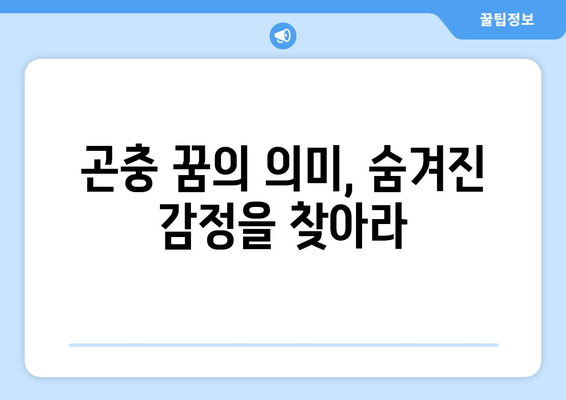 벌레, 곤충 관련 꿈 해몽| 불안과 혼란의 신호일까? | 꿈 해몽, 심리 분석, 불안 극복 팁