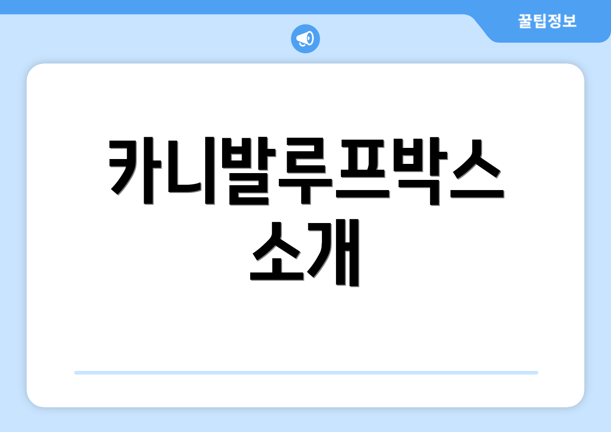 카니발루프박스 소개