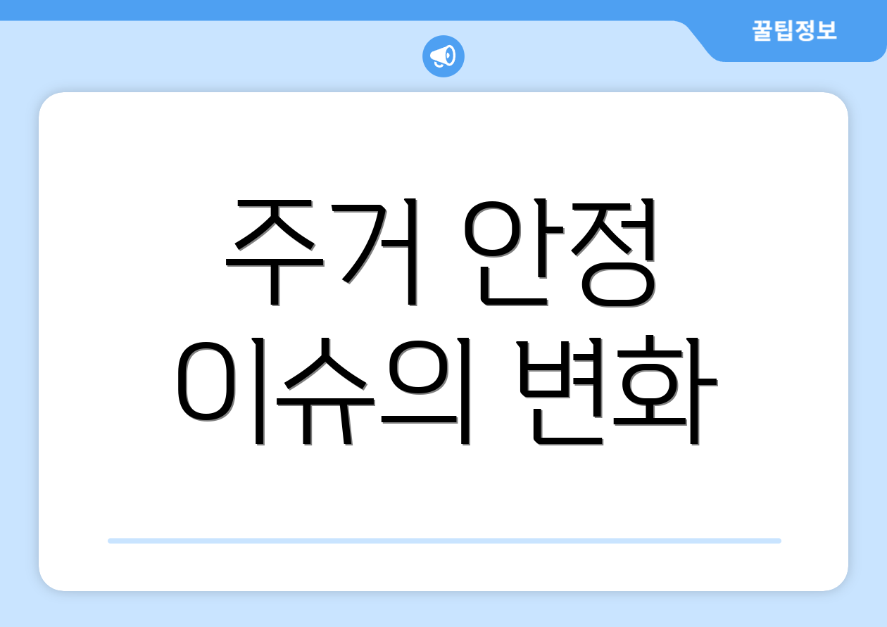 주거 안정 이슈의 변화