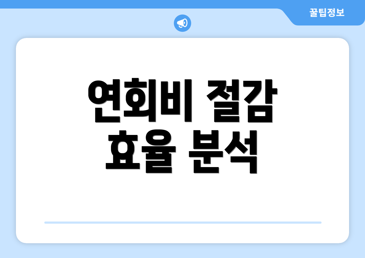 연회비 절감 효율 분석