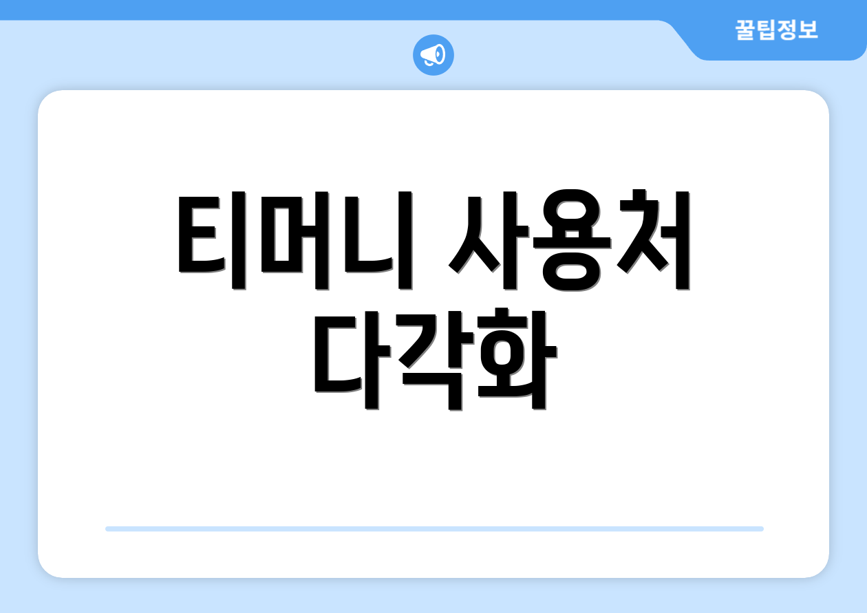 티머니 사용처 다각화