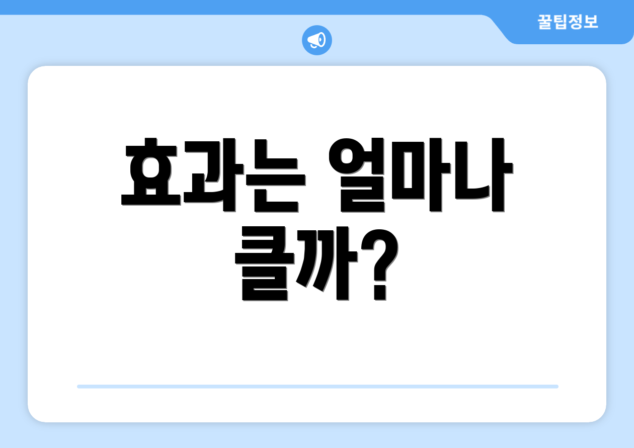 효과는 얼마나 클까?