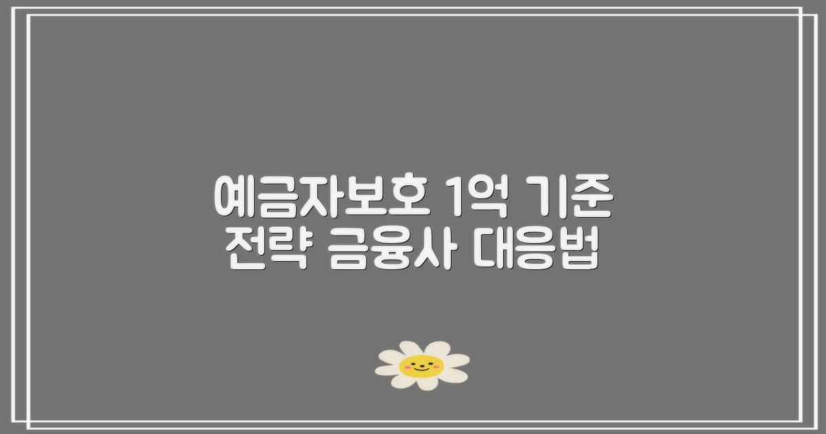 예금자보호 1억 기준금융사별 대응 전략