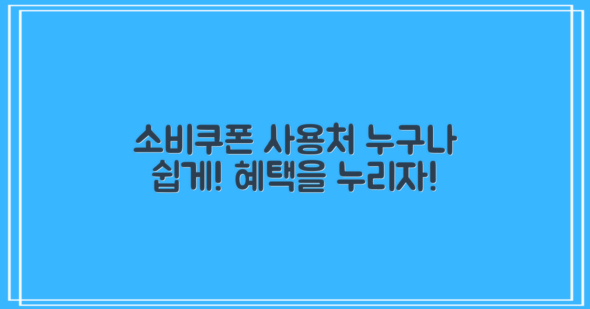 소비쿠폰 사용처에 대한 요약